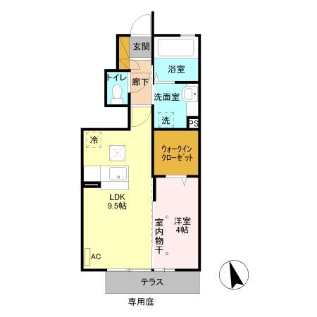 ヴィラ クレール（102） 間取り図画像