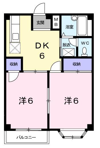 エクセルハイツ（202） 間取り図画像