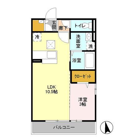 ライデンハイツ　Ⅱ（101） 間取り図画像