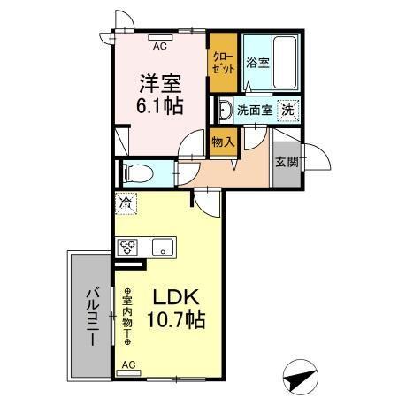 Rose Court（ﾛｰｽﾞｺｰﾄ）（207） 間取り図画像