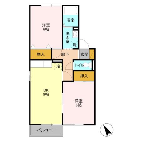 クレセントプラザ　Ａ（102） 間取り図画像
