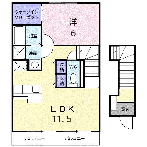 アウスレーゼⅠ（202） 間取り図画像