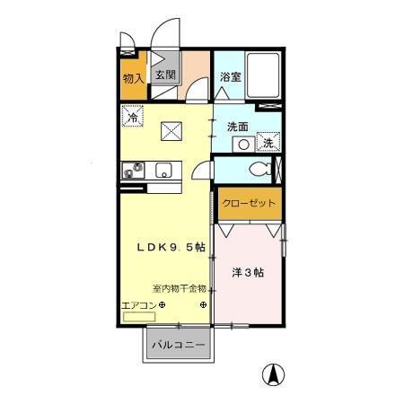 エクレール･シャンブル（201） 間取り図画像