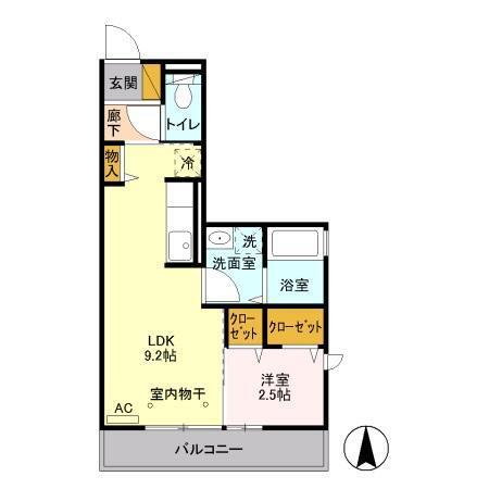 カリンビュー太田（201） 間取り図画像