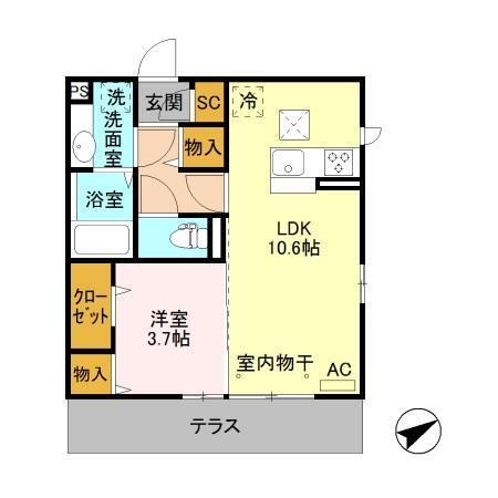 レジデンス リアン（101） 間取り図画像