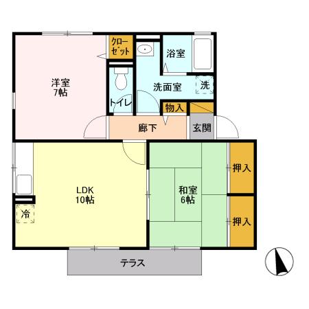 サンパティーク（102） 間取り図画像
