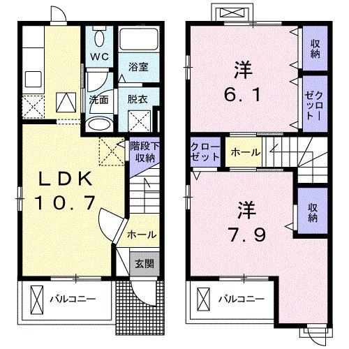 ＣＲＯＳＳ　ＲＯＡＤ　Ⅰ（101） 間取り図画像