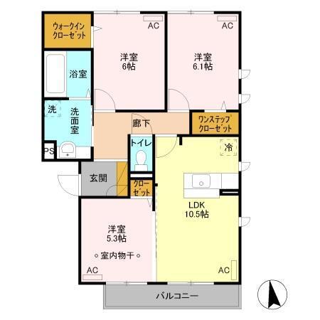 ビエントマルモト（202） 間取り図画像