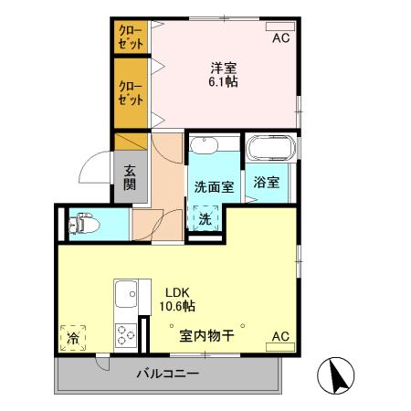 ビーライフ（201） 間取り図画像