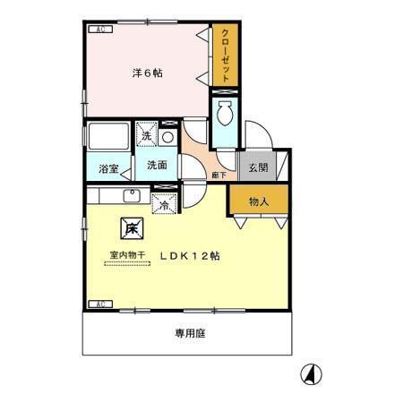 ステイブル　Ｂ（102） 間取り図画像