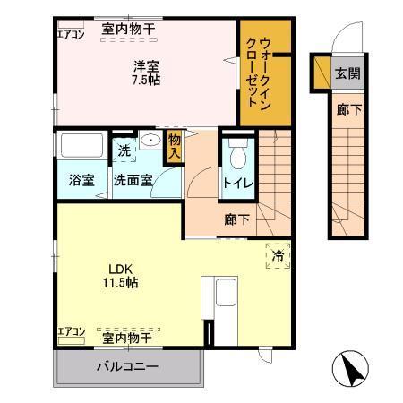Ｆｏｎｔａｎａ　Ａ（202） 間取り図画像