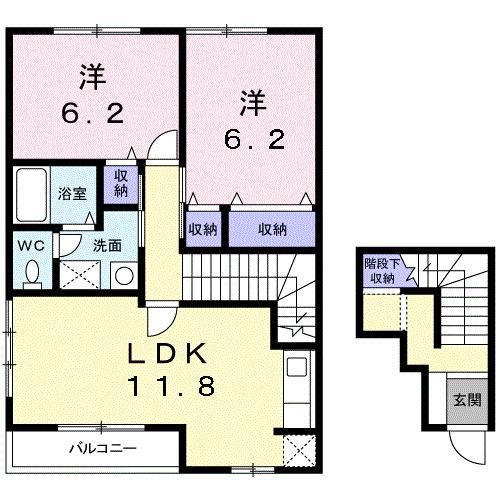 エテルネルＢ（201） 間取り図画像