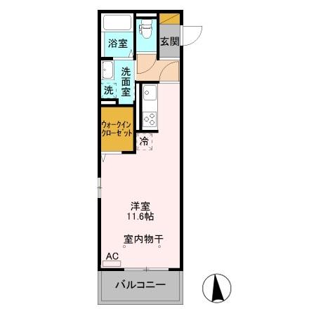 カスタリア　Ｂ（207） 間取り図画像