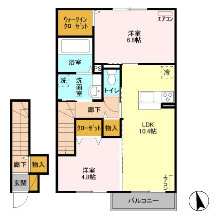 フルール（202） 間取り図画像
