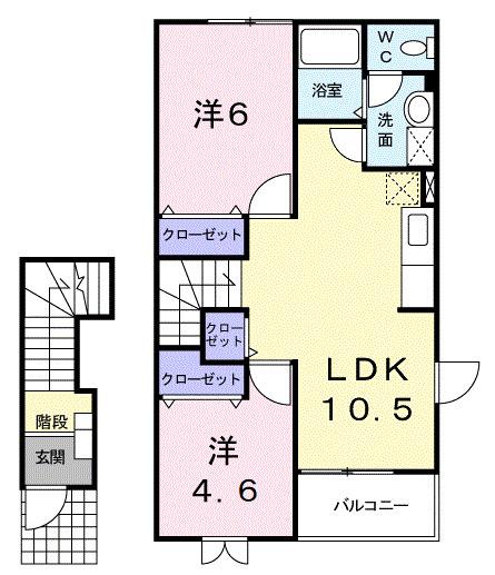 ＳＫアパートメント　Ｂ（202） 間取り図画像