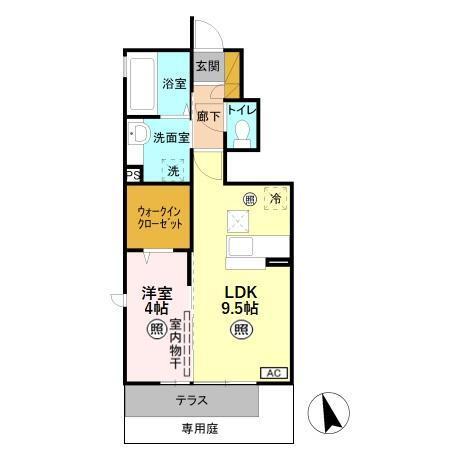 ヴィラ クレール（103） 間取り図画像