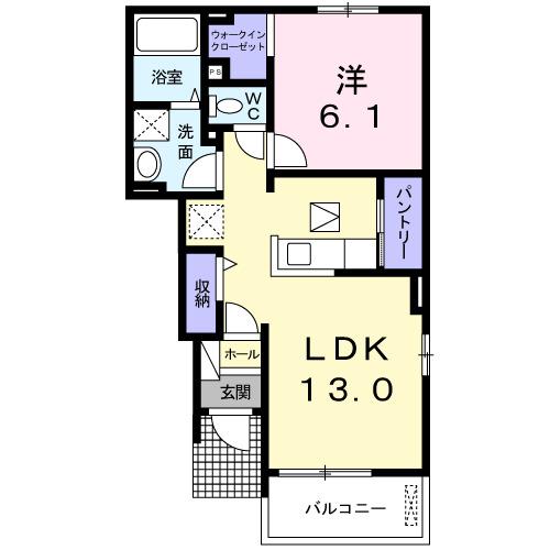 スウィートピーＢ（104） 間取り図画像