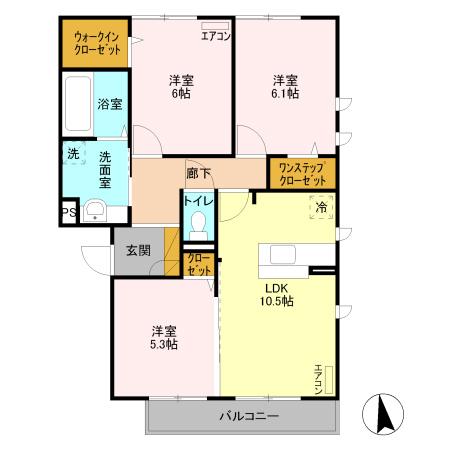 ビエントマルモト（202） 間取り図画像