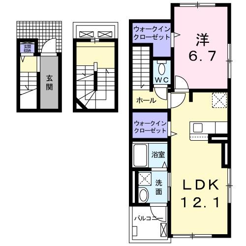 サン・フィオーレ　Ａ（301） 間取り図画像