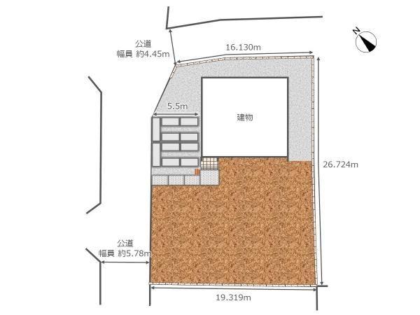 佐野市多田町　戸建 土地画像