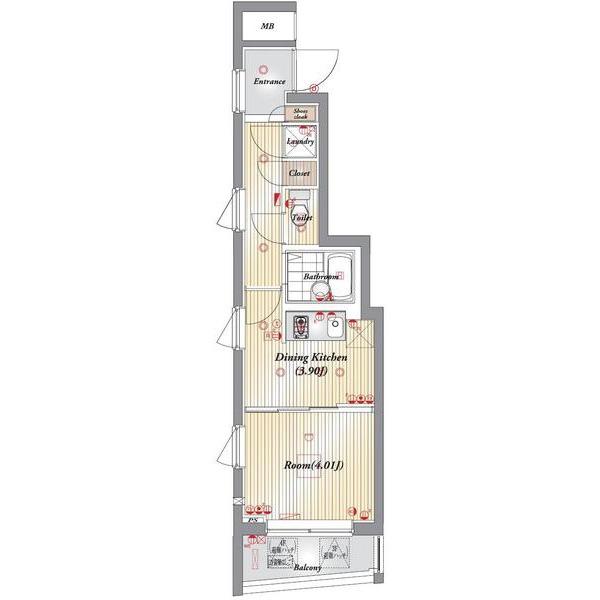 ビバリーホームズ国分寺（407） 間取り図画像
