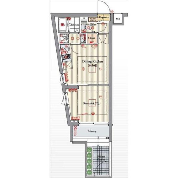 ビバリーホームズ北新宿（103） 間取り図画像