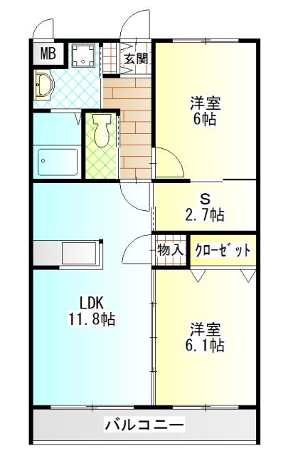 ベルエールA棟（203） 間取り図画像