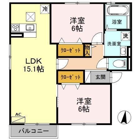エトワールＭ　A棟（101） 間取り図画像