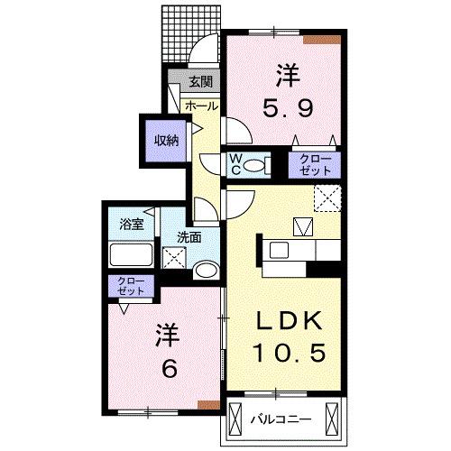 カームＡ（103） 間取り図画像