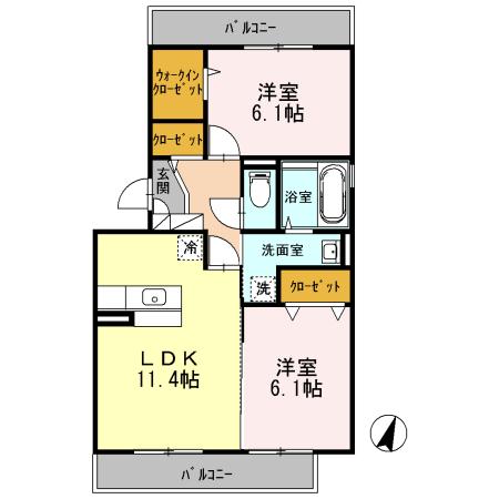スカイハイム（201） 間取り図画像