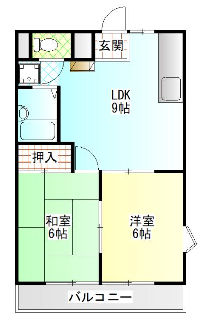 山田ハイツ（202） 間取り図画像