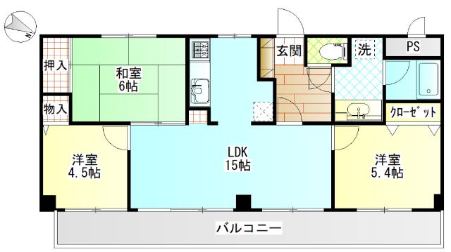 ライオンズマンション湯河原（901） 間取り図画像