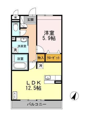 スワンナプーム（302） 間取り図画像