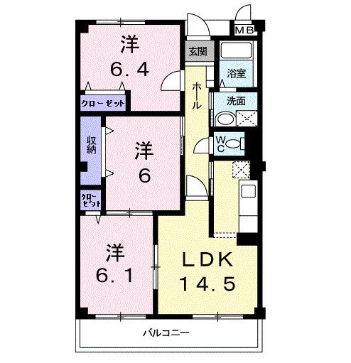 ブィオラヒルズ（402） 間取り図画像