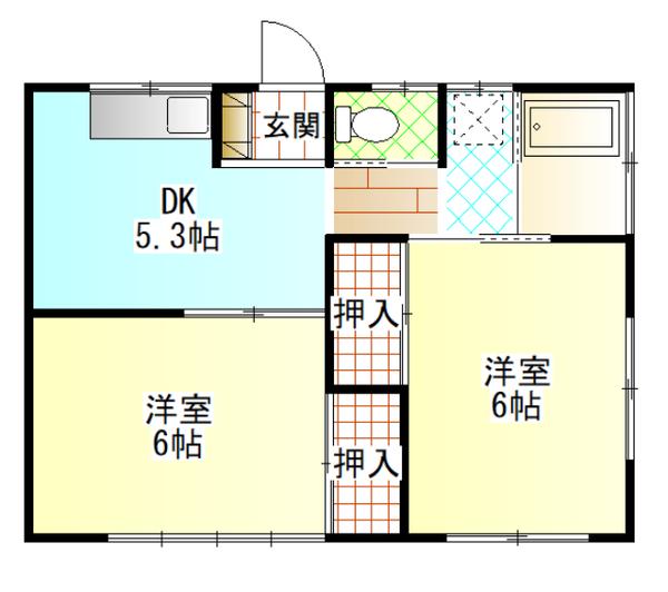 中津川荘（202） 間取り図画像