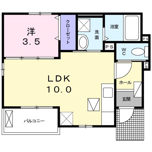 Ａｓａｍｉ　Ｓｉｄｅ７（101） 間取り図画像