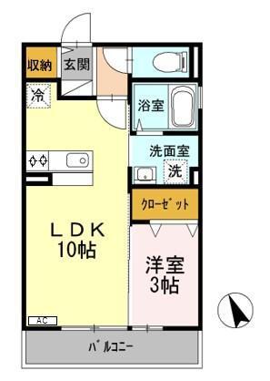 ハイムＴプラウド（201） 間取り図画像