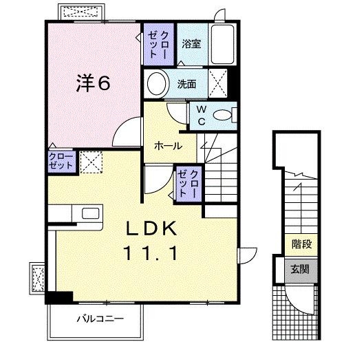ヴィラ　パーク　小八幡（202） 間取り図画像