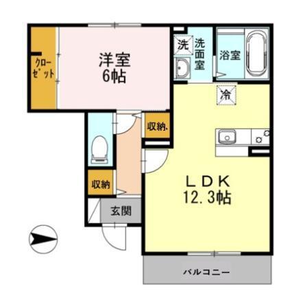 ソレイユ鴨宮（102） 間取り図画像