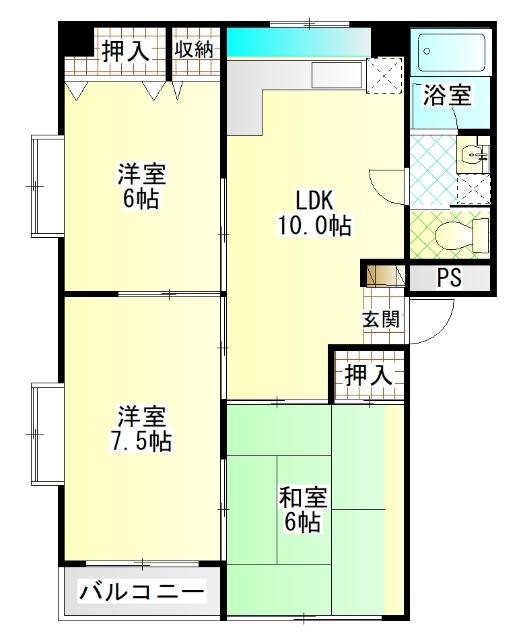 サユリマンション（102） 間取り図画像