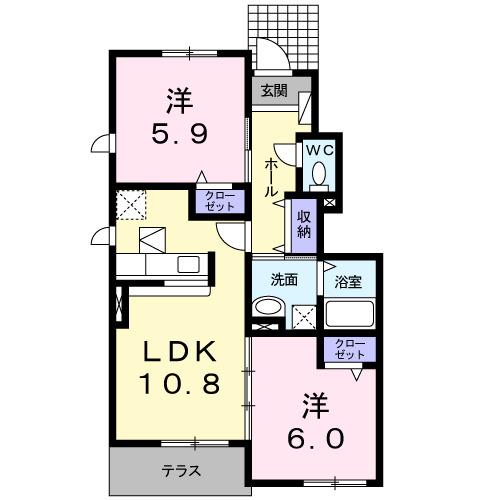 エスポワール（102） 間取り図画像
