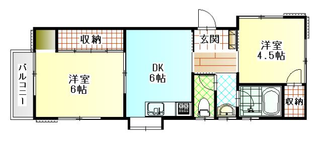 フジハイツ（201） 間取り図画像