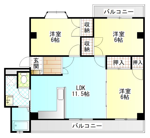 アクティーⅠ（201） 間取り図画像