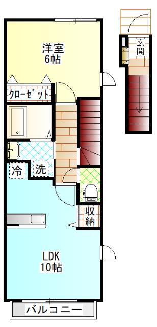 カーサ・フィオーレ（201） 間取り図画像