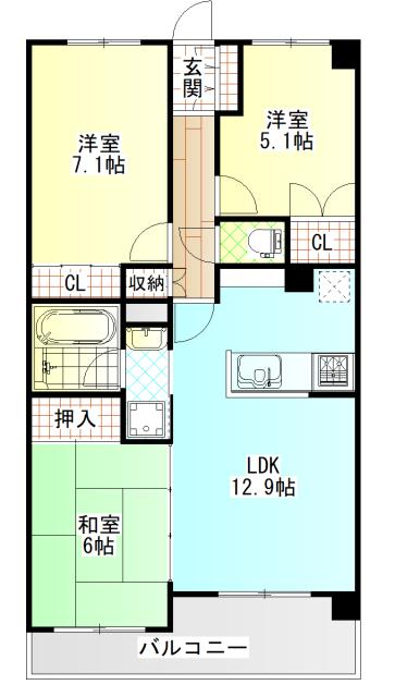 グランシャルム小田原城山（603） 間取り図画像
