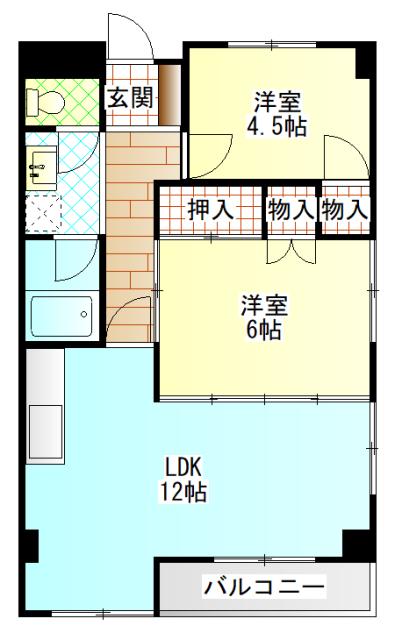 アークヒルズ佐須栄町A（201） 間取り図画像