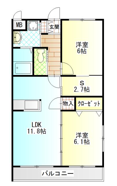 ベルエールA棟（101） 間取り図画像