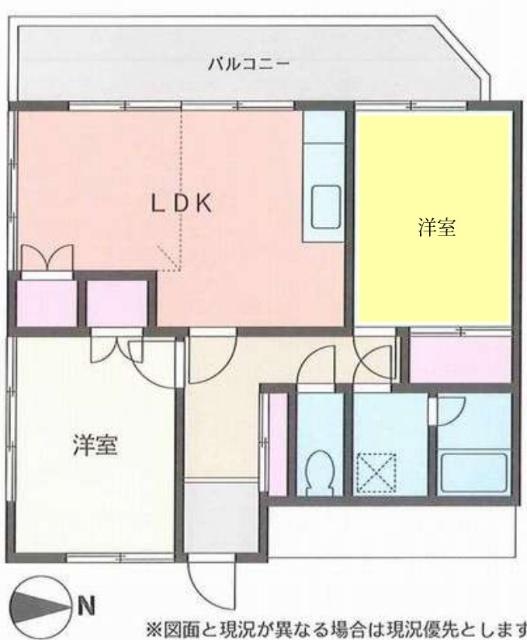 小田原市成田　ロッキーホーム成田　306号室　2LDK（306） 間取り図画像