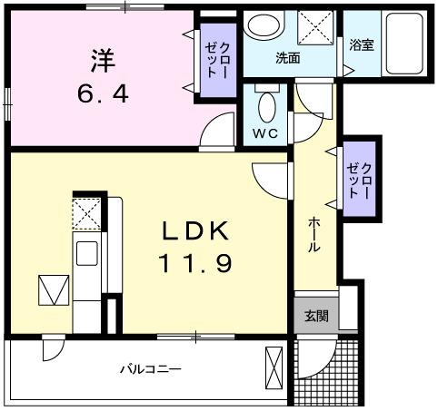 サンリット　タウンＣ（101） 間取り図画像