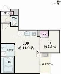Jack shimmeiⅡ（303） 間取り図画像